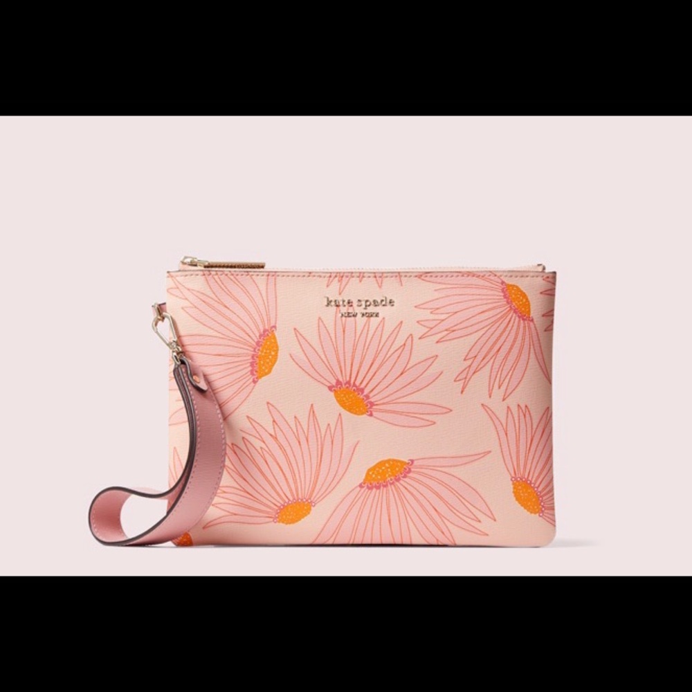 NWT Kate Spade spencer falling flower wristlet